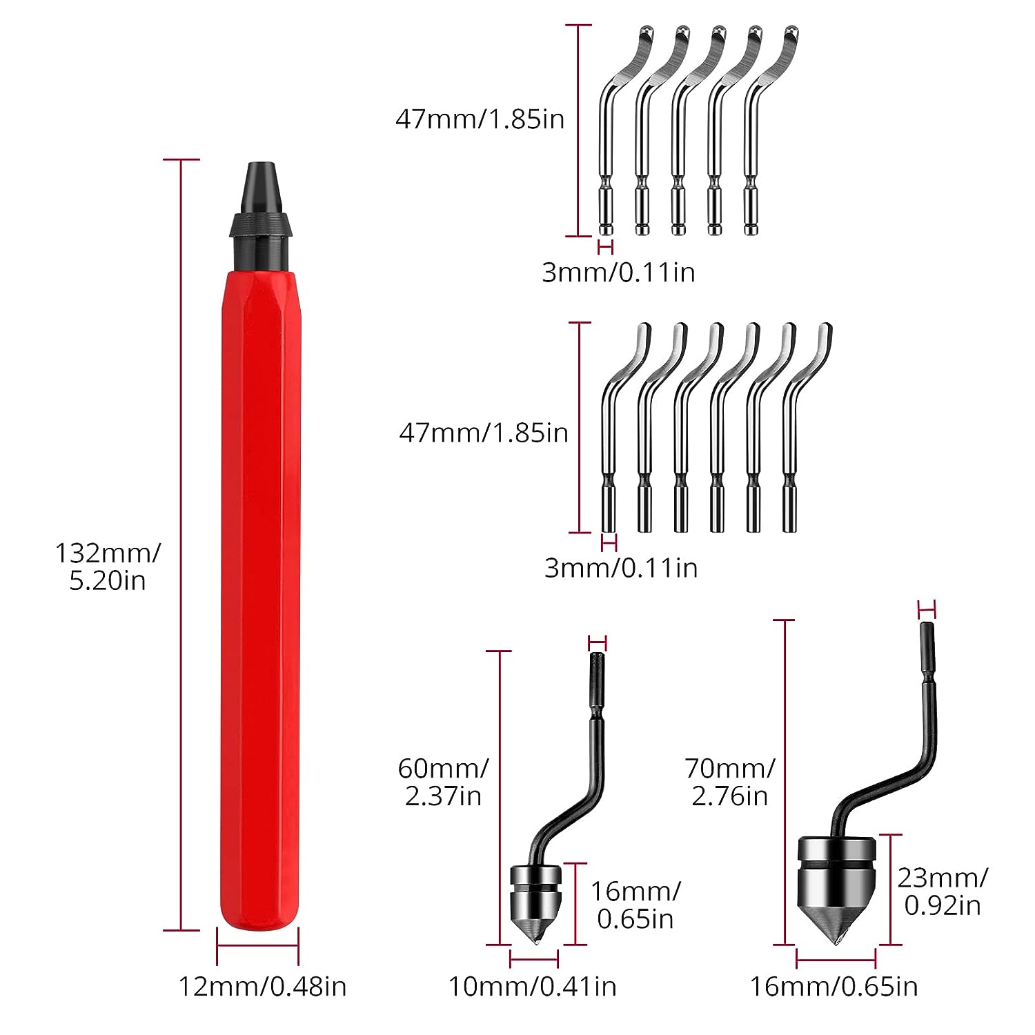 XUNTOP Deburring Tool Set with BS1010 & BS1018 Blades