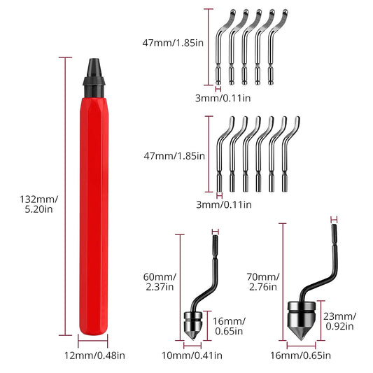 XUNTOP Deburring Tool Set with BS1010 & BS1018 Blades