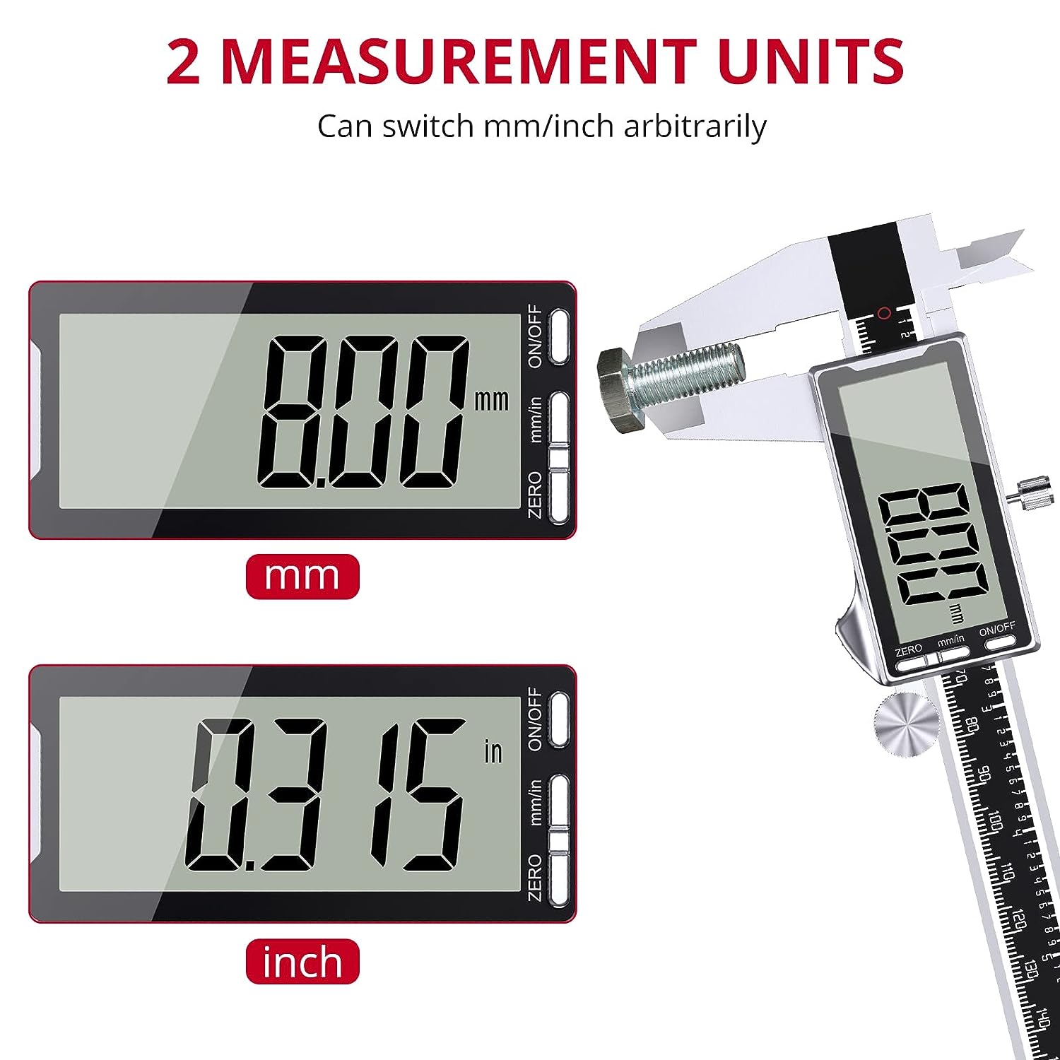 XUNTOP 6 Inch Digital Caliper Electronic Caliper Precision