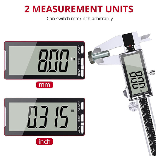 XUNTOP 6 Inch Digital Caliper Electronic Caliper Precision