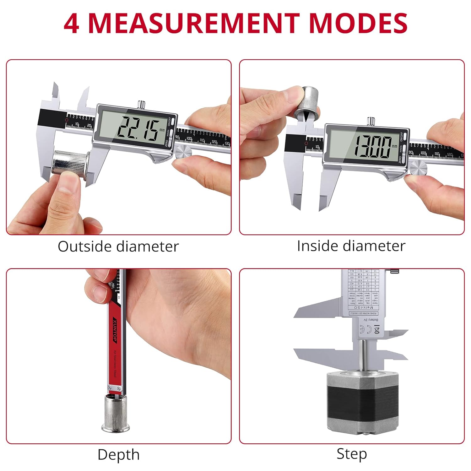 XUNTOP 6 Inch Digital Caliper Electronic Caliper Precision