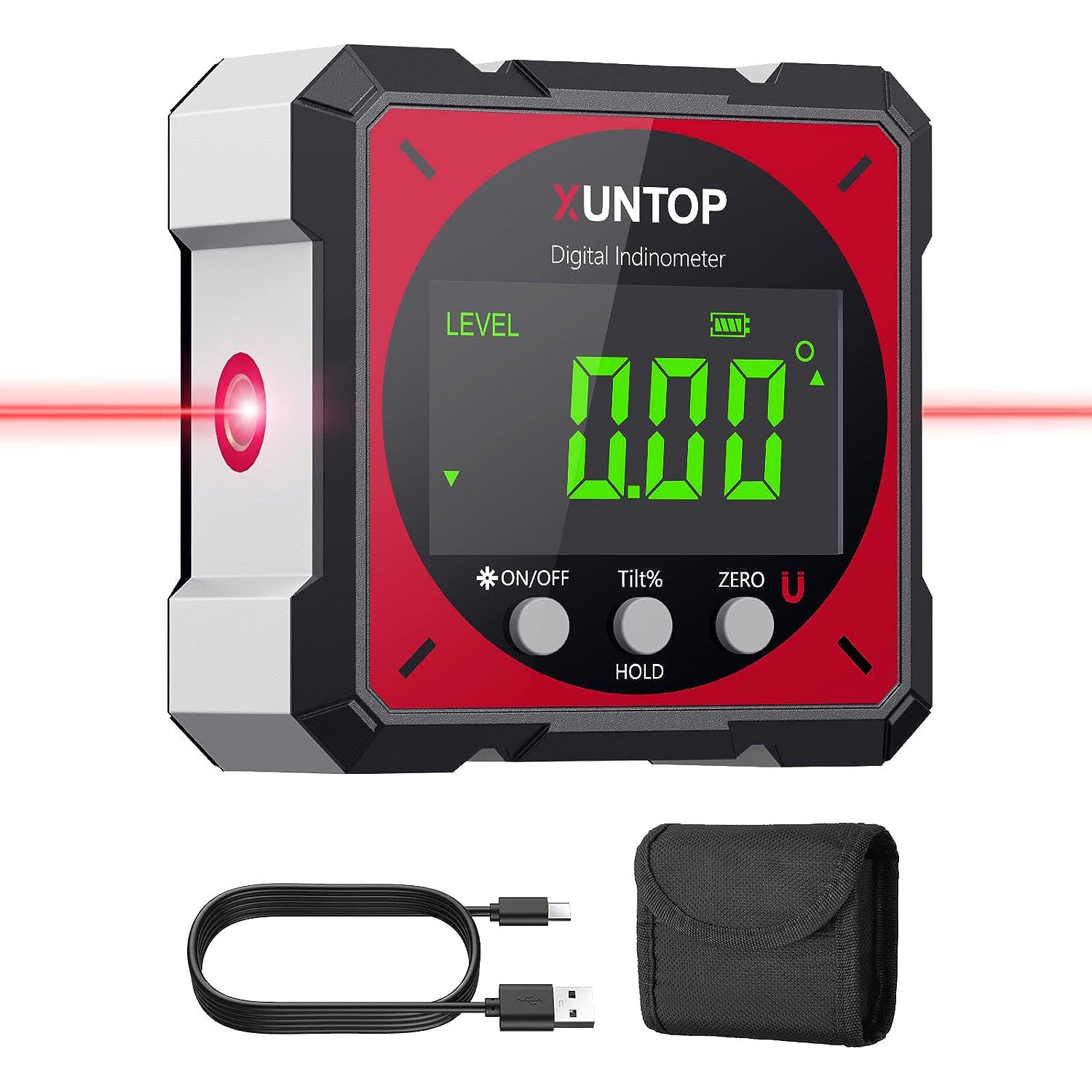 XUNTOP USB Charging Digital Level Box Angle Finder